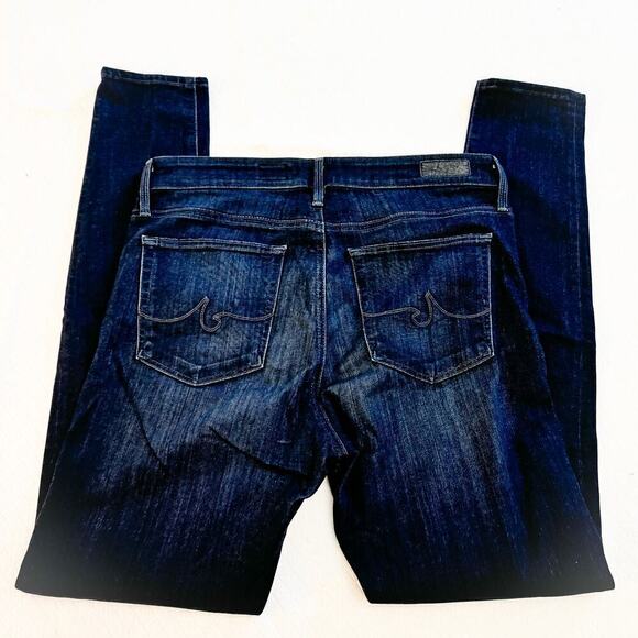AG The Farrah Skinny High-Rise Dark Wash Denim Jeans Size 31 - Picture 5 of 9